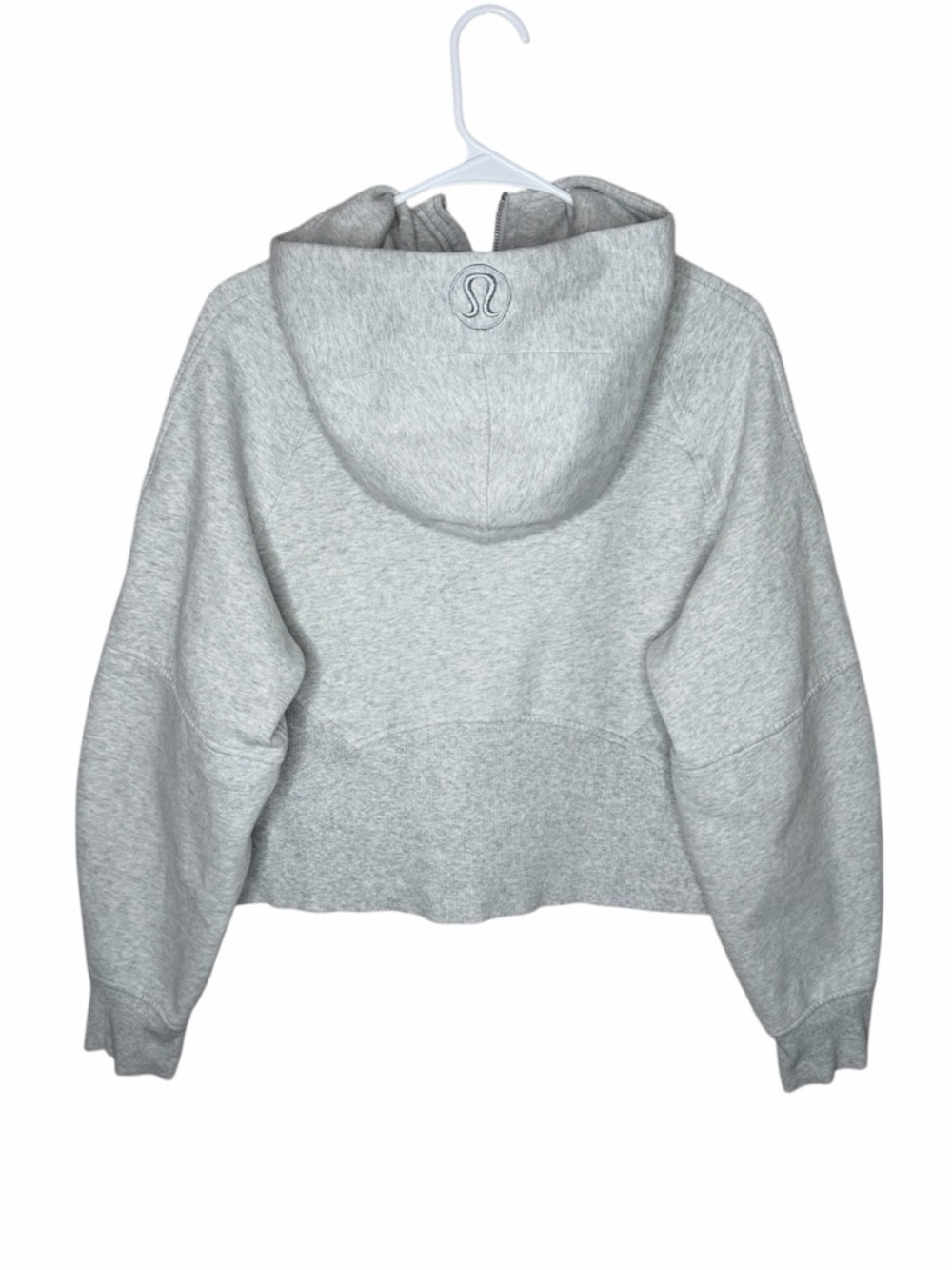 Lululemon Scuba Oversized Full Zip Heathered Core Ultra Light Grey Size M/L - Picture 6 of 11